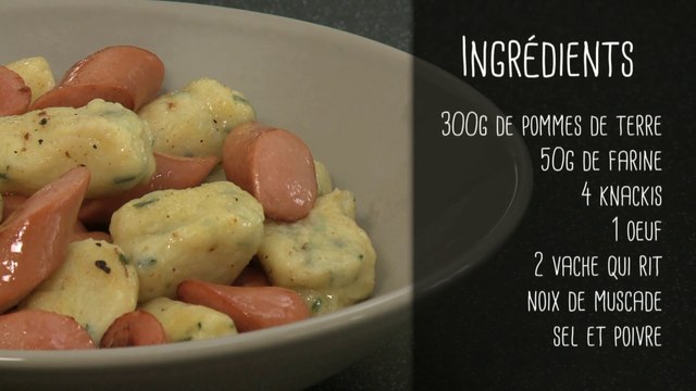 Les gnocchis vache qui rit et knackis, un plat gourmand pour enfants - Gourmand