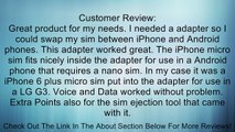 Nano Sim to Micro/ Standard Sim Adapter   Micro Sim to Standard Sim Adapter Review