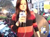 Sana Mirza Crying after being Harassed by PTI Workers in Lahore - 15 December 2014