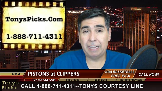 LA Clippers vs. Detroit Pistons Free Pick Prediction NBA Pro Basketball Odds Preview 12-15-2014