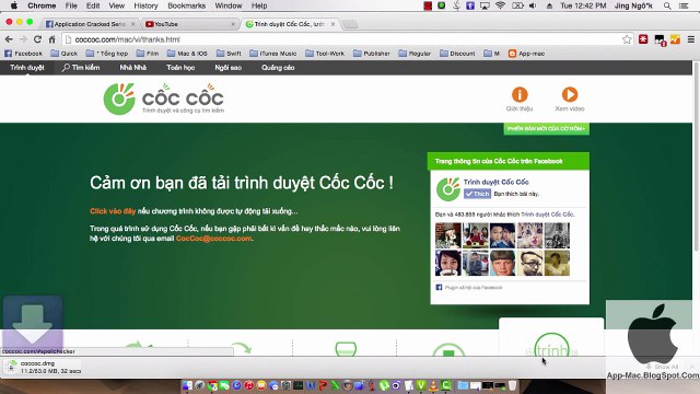 Coc Coc Cho Mac OS Yosemite 10.10.x