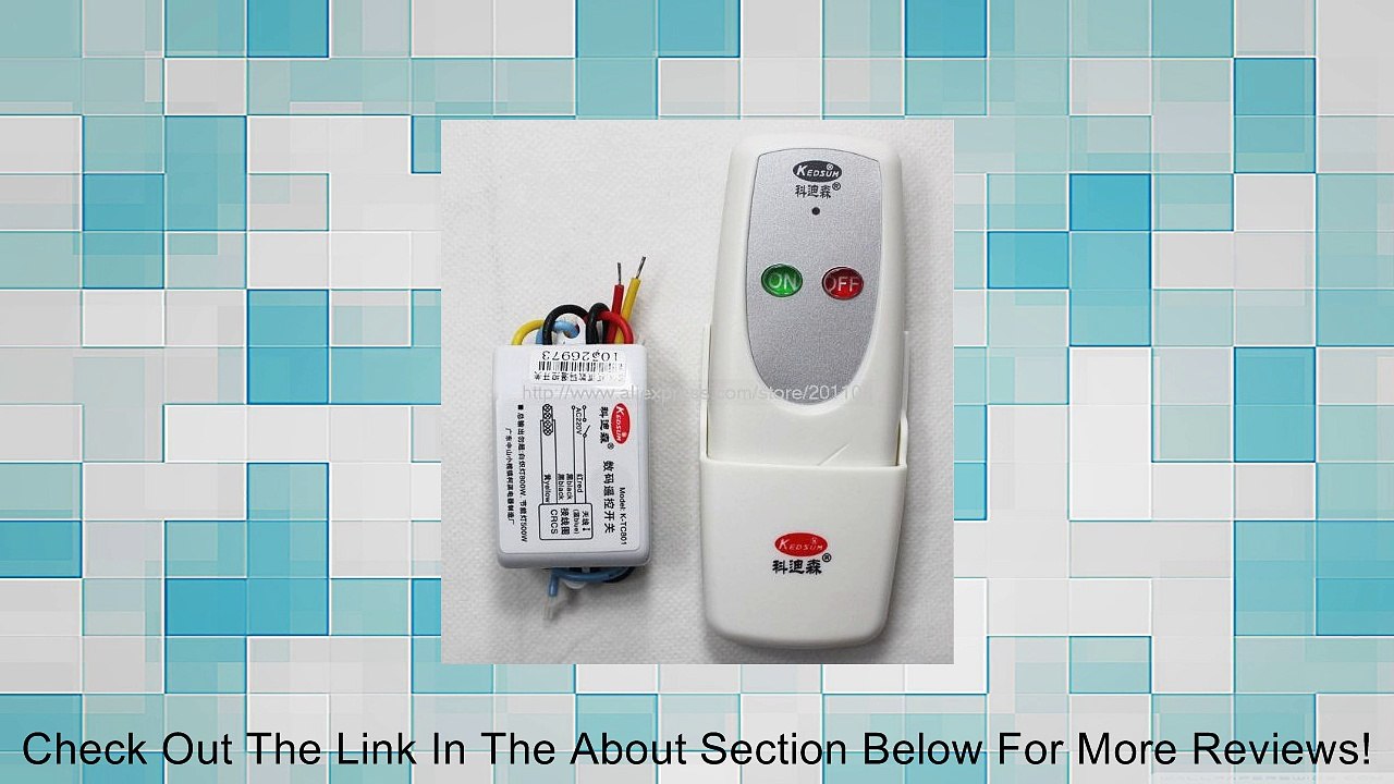 KEDSUM� Wireless 1 Way ON/OFF Digital Remote Control Switch 110V For All Lights K06 Review