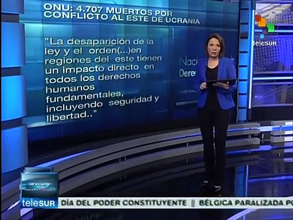 ONU informa que crisis separatista en Ucrania ha dejado 4,707 muertes
