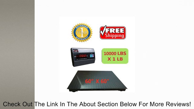 FLOOR SCALE/PALLET SCALE/PLATFORM SCALE POSTAL 10000 LB*1LB 5'x5' 60 W/IND SAGA Review