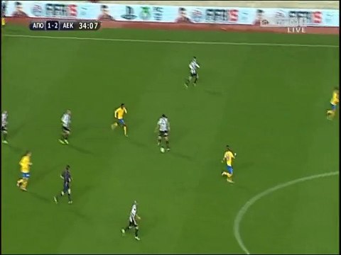 AΠΟΕΛ-ΑΕΚ (35' ΑΕΚ ζητά φάουλ + 2η κίτρινη Παπάζογλου)