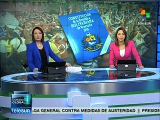 Venezolanos marchan por su Constitución y contra injerencia de EE.UU.