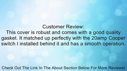 Greenfield CDLSVWS Weatherproof Electrical Lever Switch Cover Review