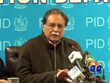Pervez Rashid Condemn Attack On Geo News Anchor Sana Mirza-Geo Reports-15 Dec 2014