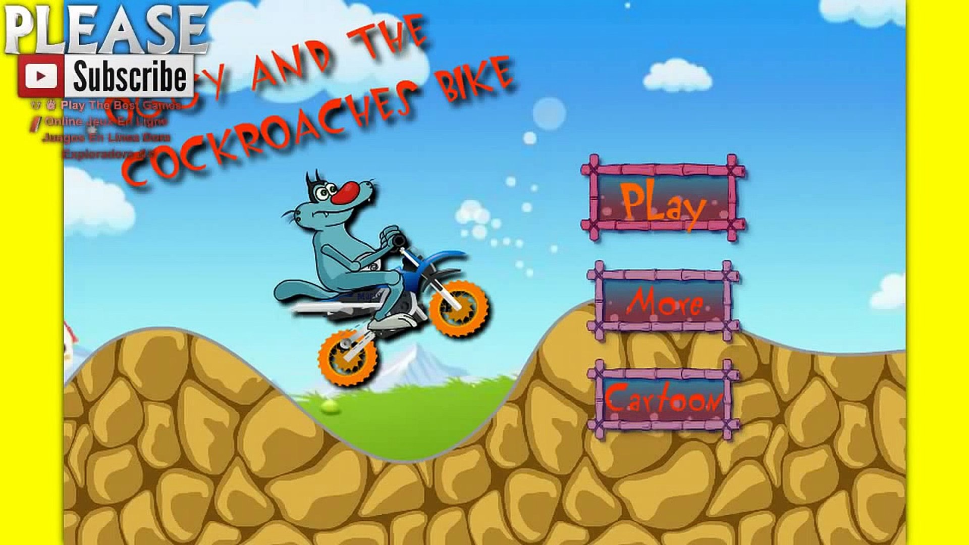Oggy and The Cockroaches ▷ ▷ Oggy Cartoon Games ◁ ◁ Biking Game Super Good  - video Dailymotion