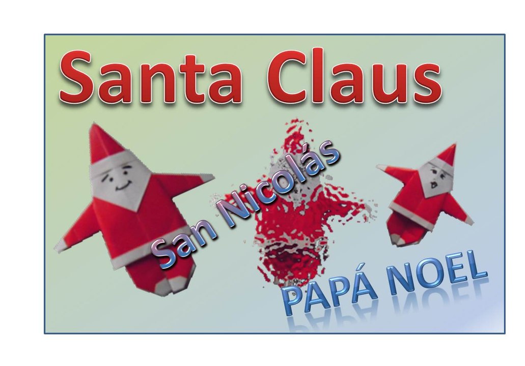 How to make a paper santa claus (Papá Noel en origami)