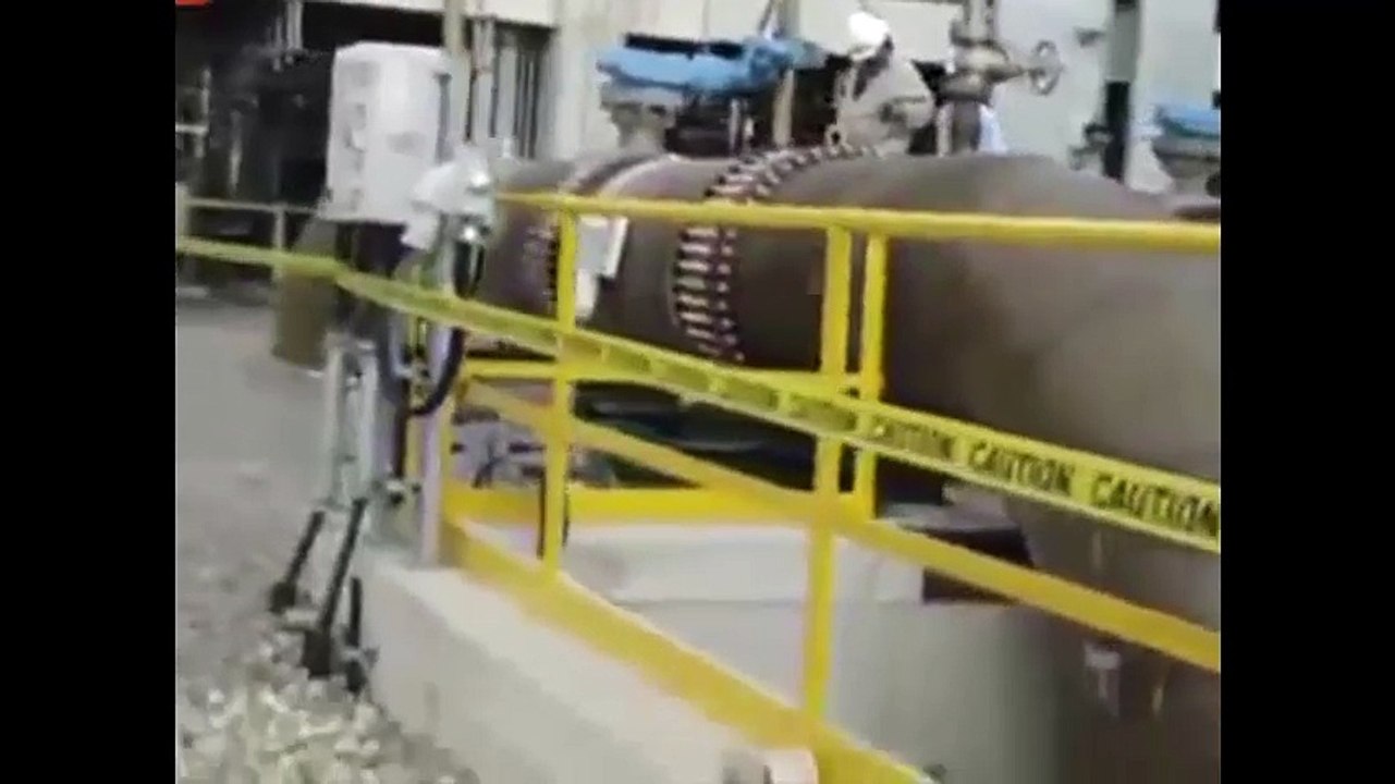 Two men severely injured after a new sea water pipe explodes