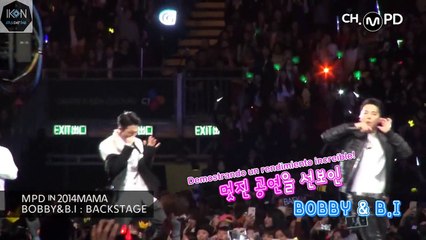 [SUB ESPAÑOL] MPD con BOBBY & B.I | Backstage MAMA 2014