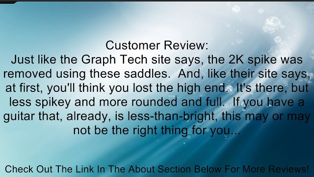 Graph Tech PS-8501-00 String Saver Saddles Review