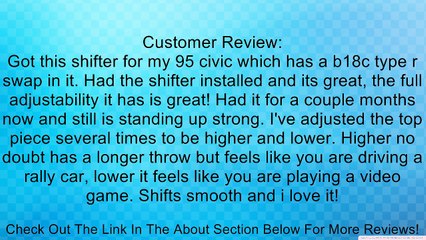 K-tuned B & D Series Short Shifter Review