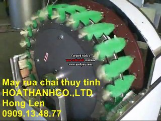 Máy cọ chai thủy tinh, máy cọ rửa chai thủy tinh, máy rửa chai rượu, máy tráng chai mắm