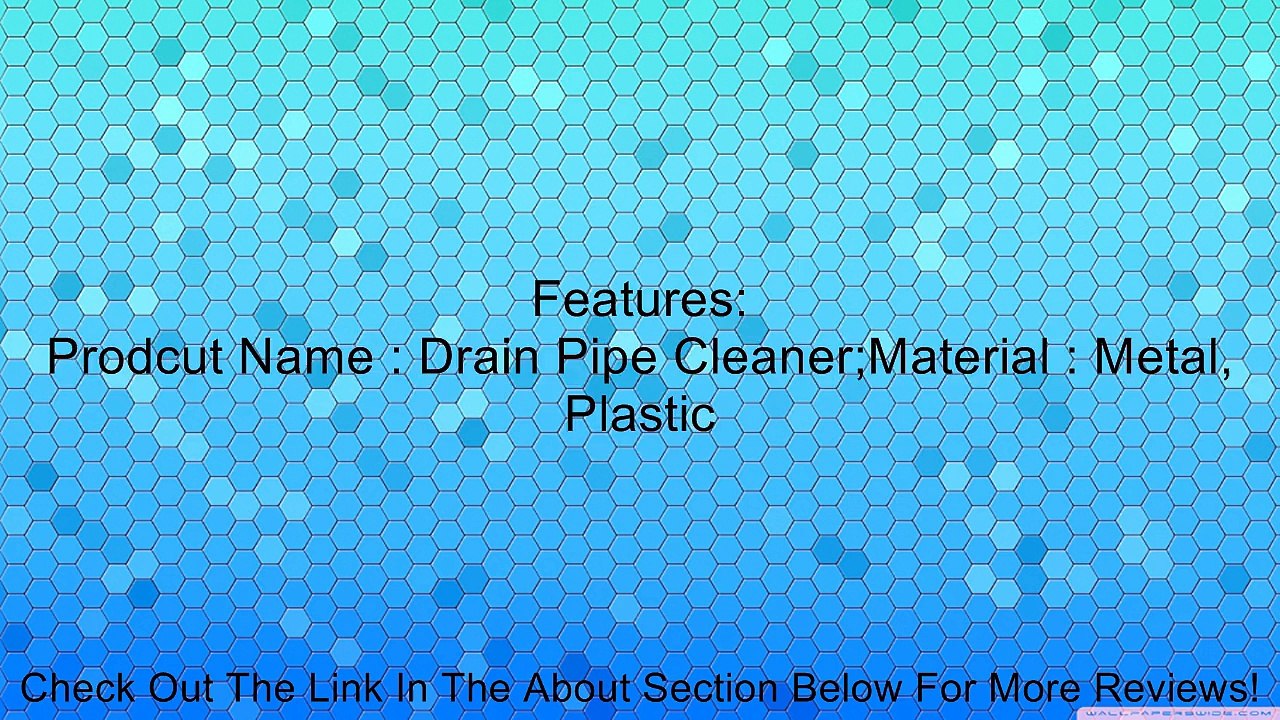 Red Plastic Grip Snake Spring Pipe Rod Sink Drain Cleaner Unblocker 63" Review