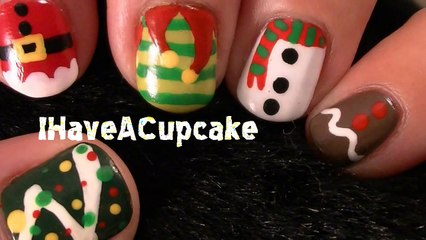 Christmas Nail Art - cute nail designs for christmas - santa nail art & santa nail designs