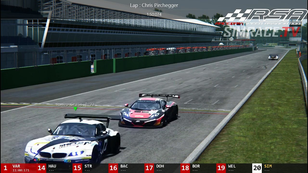 RSA goes Assetto Corsa - Testrace in Monza Part 2