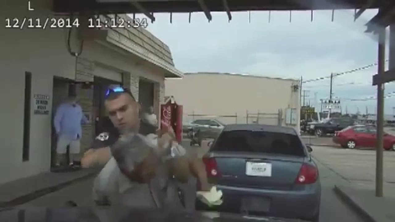 Dashcam footage of cop using Taser on 73-year-old man : American cops hate Balck people and olf guys :