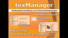 texManager 6.0 - Textbausteine und Vorlagen verwalten