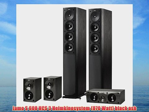 Jamo S 608 HCS 3 Heimkinosystem 870 Watt black ash