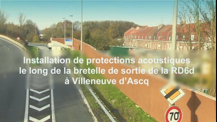 Un mur anti-bruit à Villeneuve d'Ascq