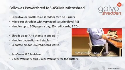 Fellowes Powershred MS-450Ms Microshred Video Review