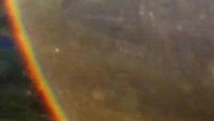 This is what a rainbow looks like from an airplane