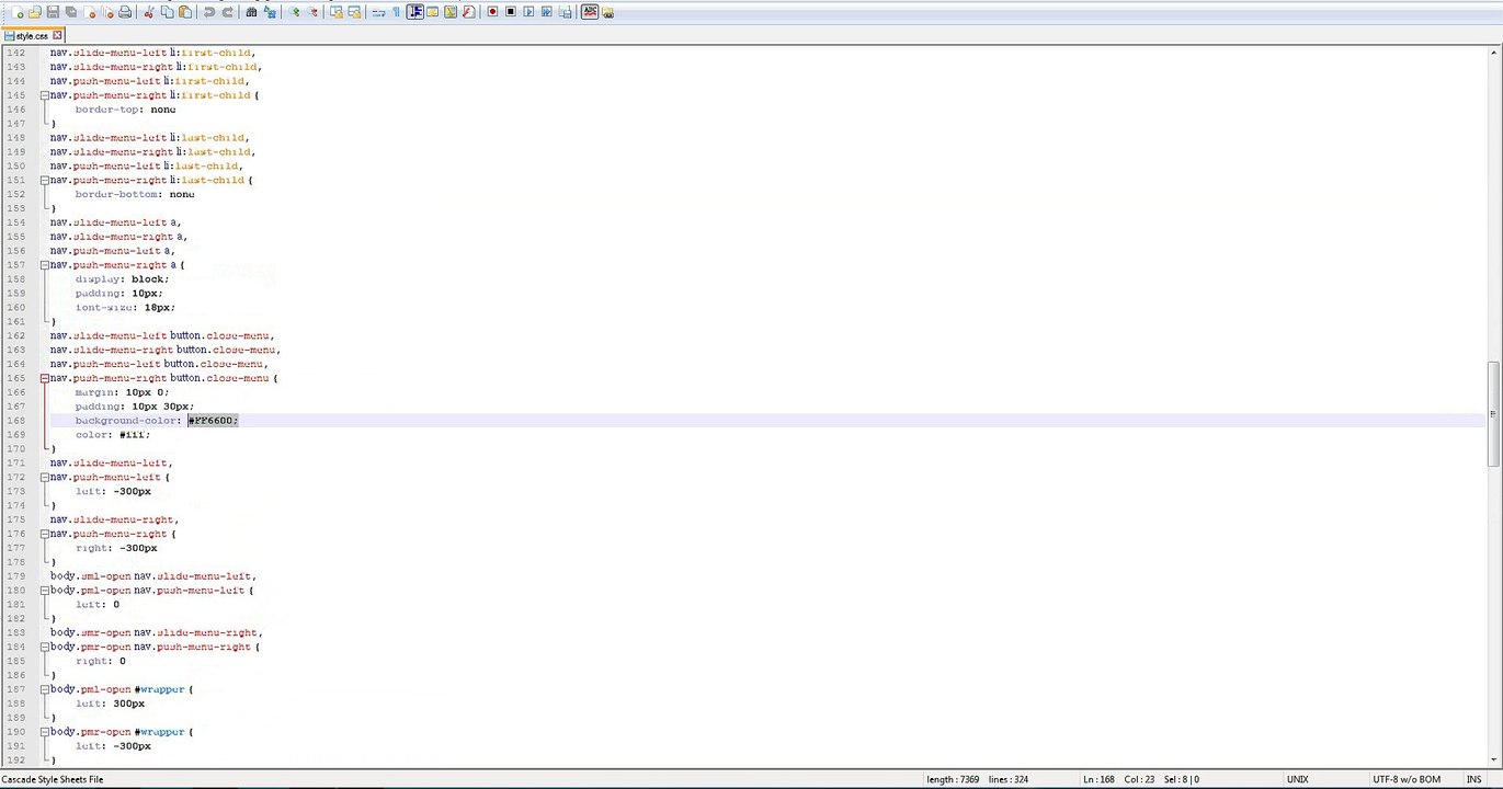 TUTO Style menu PageSlide