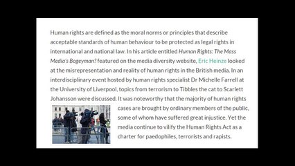 Human Rights: The Mass Media’s Bogeyman – an article by Eric Heinze