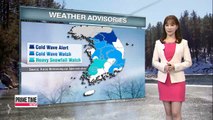Cold wave advisories issued for most regions