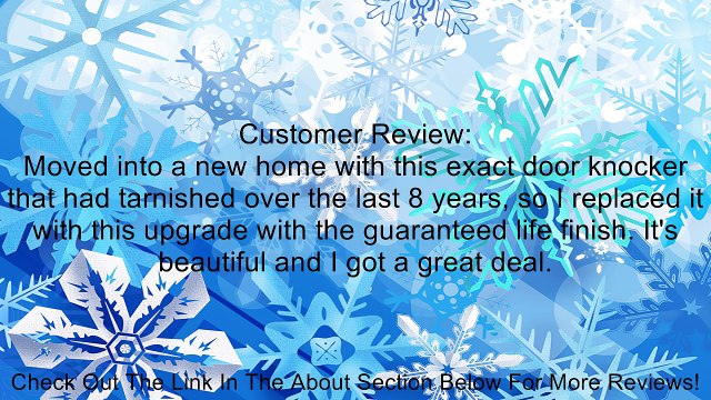 Baldwin 0102 Colonial Style Solid Brass Door Knocker, Lifetime Satin Nickel Review