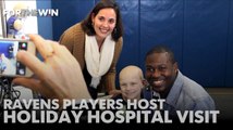 Ravens players' holiday visit to children at local hospital