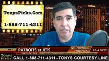 New York Jets vs. New England Patriots Free Pick Prediction NFL Pro Football Odds Preview 12-21-2014