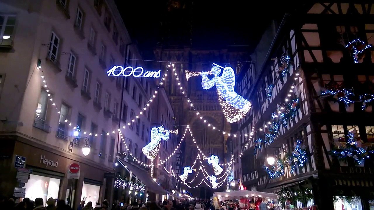 lluminations de Strasbourg Noël 2014 les 1000 ans de la Cathédrale