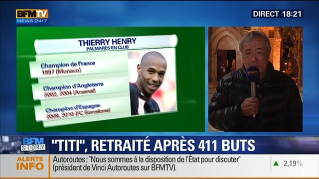 BFM Story: Thierry Henry prend sa retraite et devient consultant pour la chaîne britannique Sky Sports - 16/12