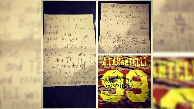 Awesome 7-Year-Old Football Fan Sends NFL Player His Autographed PeeWee Jersey