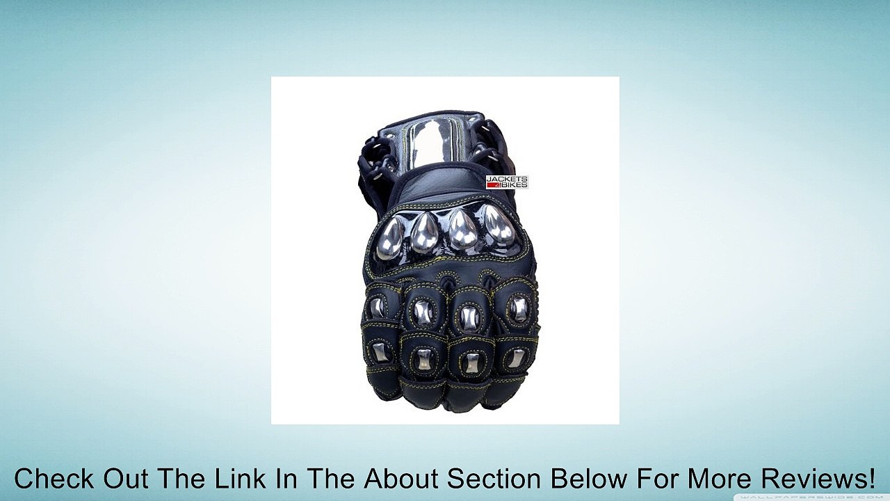 EXCALIBUR BLACK LEATHER CARBON & STEEL ARMOR MOTORCYCLE GLOVES Review