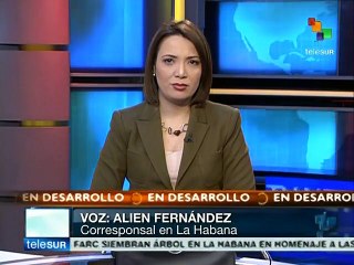 Partes del conflicto colombiano plantan árbol por la paz