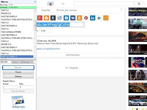 Bot para Addmefast 2015 Funcionando 100% imacros Ganar puntos automáticamente