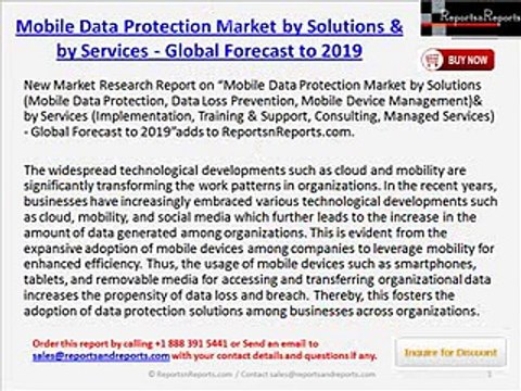 2019 World Mobile Data Protection Industry Analysis Report by Challenges & Opportunities
