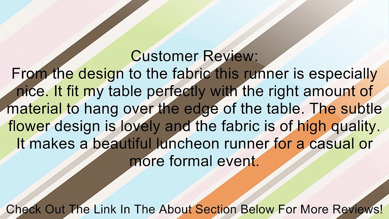 Wabisabi Green Bloom Modern Fabric Table Runner, 16 by 90-Inch, Floral, Heather Green Review