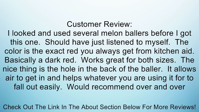 KitchenAid Gourmet Dual Sided Melon Baller Review