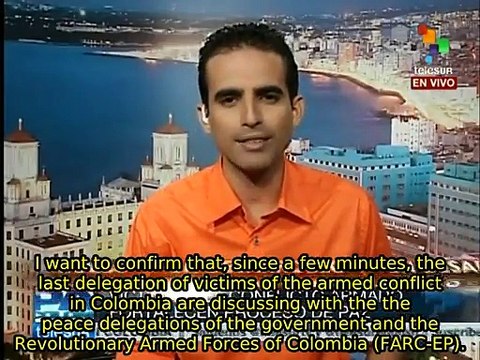 Delegation of victims discuss with FARC and Colombian gov't in Havana