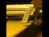 Impatient Passenger deploys emergency escape slide to get off plane faster