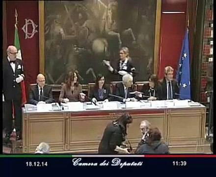 Roma - Scambio auguri tra la Presidente Boldrini e la Stampa parlamentare (18.12.14)