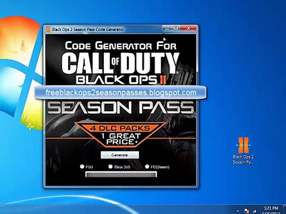 Free Black Ops 2 Season Pass Code Generator [PS3,Xbox360,PC][1]
