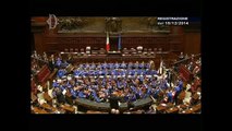 Roma - Concerto di Natale, la Juniorchestra di S. Cecilia esegue l'inno di Mameli in Aula (15.12.14)
