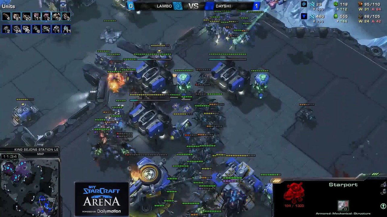Lambo (Z) vs. Dayshi (T) - MyStarCraft Arena #2 powered by Dailymotion StarCraft II Heart of the Swarm