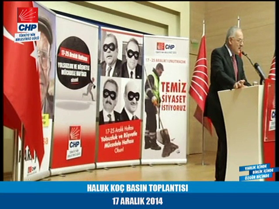 PROF. DR. HALUK KOÇ BASIN TOPLANTISI 17/12/2014
